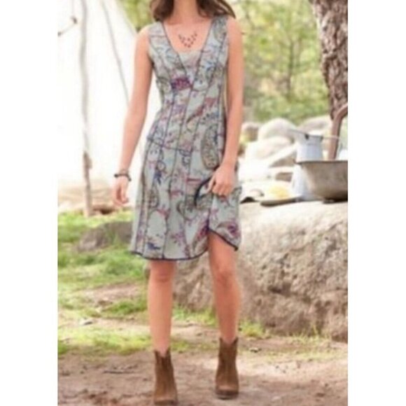 Sundance Women's Evelyn 100% Silk Crepe Slip Dress Watercolor Print Size 12 - Picture 1 of 12